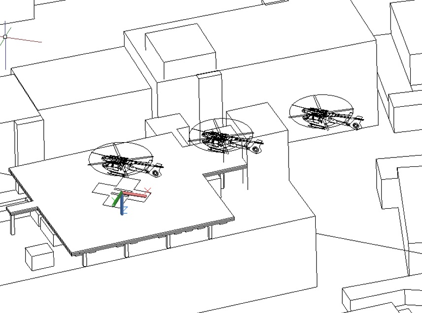 Analiza CFD lądowiska dla helikopterów LPR na szpitalu w Międzychodzie
